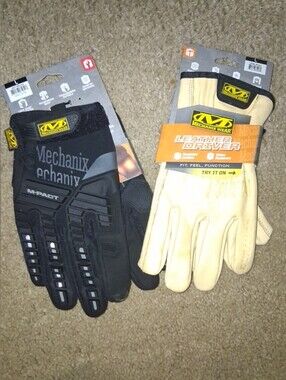 Men's Black M-Pact and Cream Leather Driver Gloves